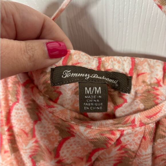 Tommy Bahama Pink Pineapple Print Linen Wrap Dress Size Medium - Picture 4 of 6
